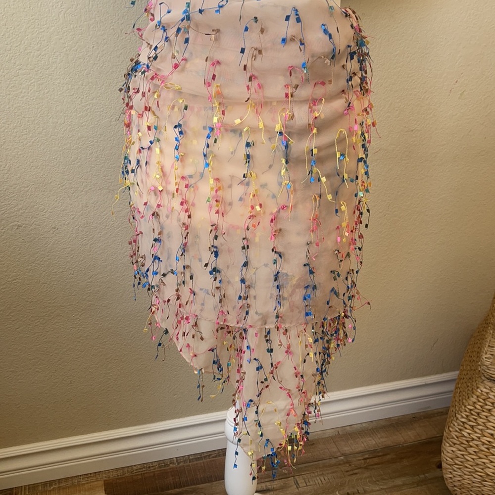 NWT confetti fringe scarf/wrap